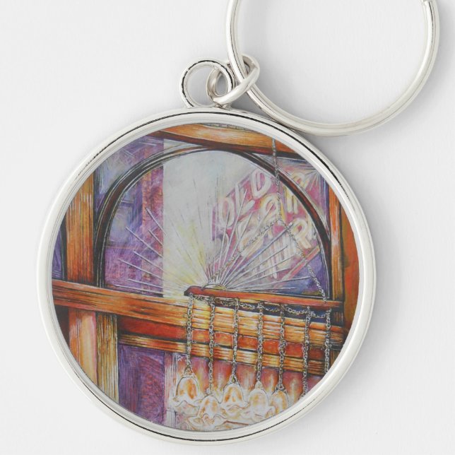 We Are All Moths Flying Around the Same Light. Key Ring (Front)