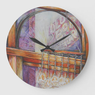 We Are All Moths Flying Around the Same Light. Large Clock