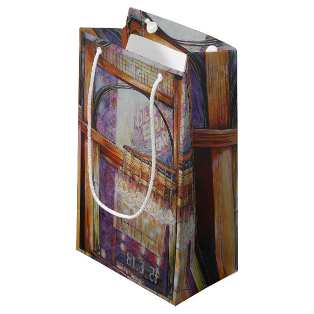 We Are All Moths Flying Around the Same Light. Small Gift Bag (Front Angled)