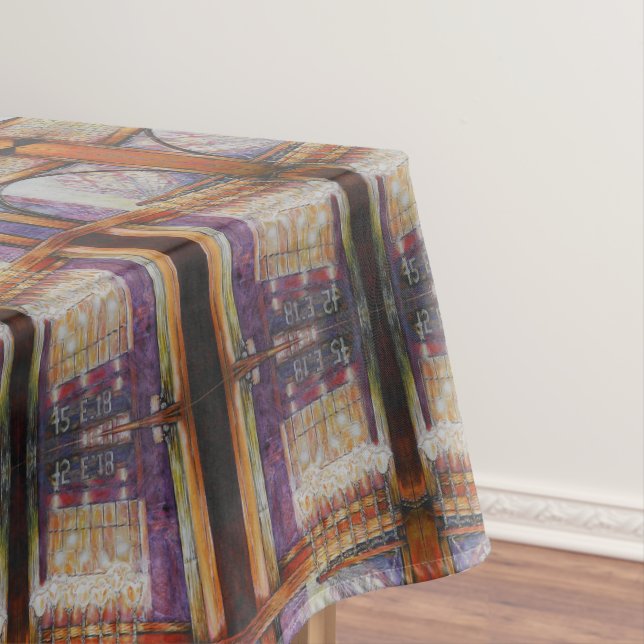 We Are All Moths Flying Around the Same Light. Tablecloth (In Situ)