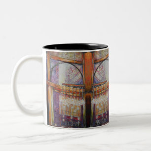 We Are All Moths Flying Around the Same Light. Two-Tone Coffee Mug