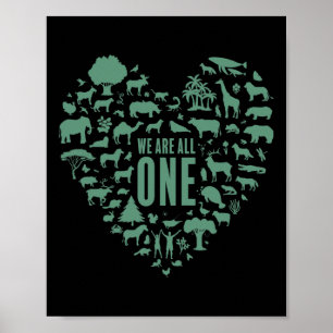 We Are All One Glol Warming Awareness Earth Day  Poster