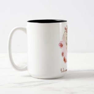 We Are All Unstoppable - Floral Empowerment Tee Two-Tone Coffee Mug