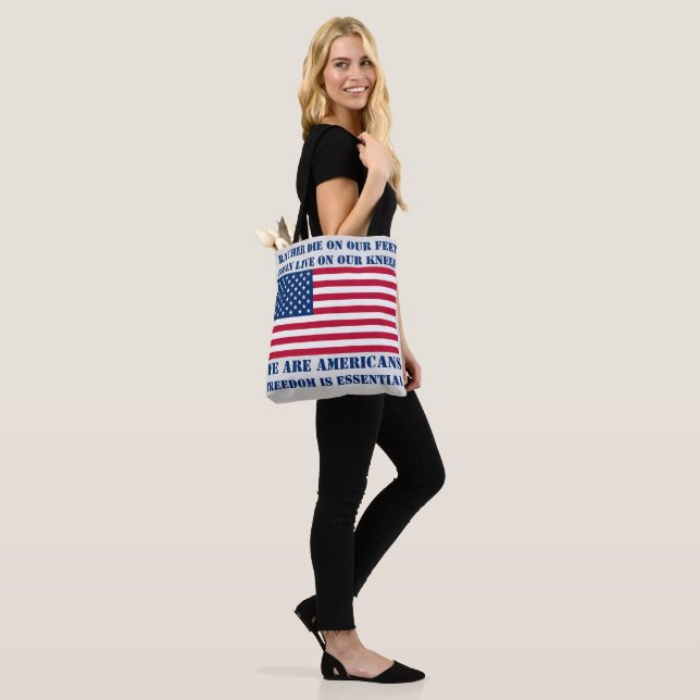 We are Americans Tote (On Model)