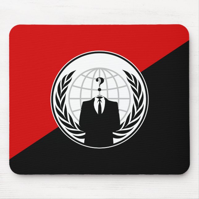 We Are Anonymous Anarchist Flag Mouse Pad (Front)