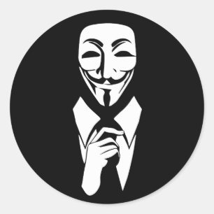 We are anonymous classic round sticker