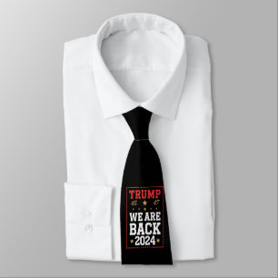 We are Back Trump USA Flag Election Winner 47th 45 Tie
