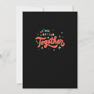 We Are Better Together Retro Vintage Unity Positiv Holiday Card