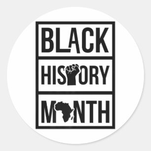 We Are Black History African American Melanin Men  Classic Round Sticker
