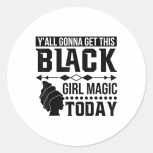 We Are Black History African American Melanin Men Classic Round Sticker