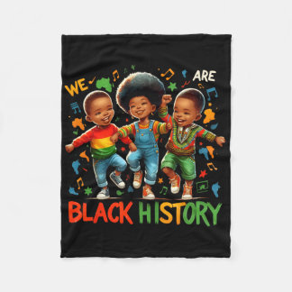 We Are Black History Proud Black History Month Gif Fleece Blanket