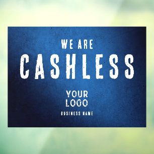 We Are Cashless Business Logo Blue Gradient