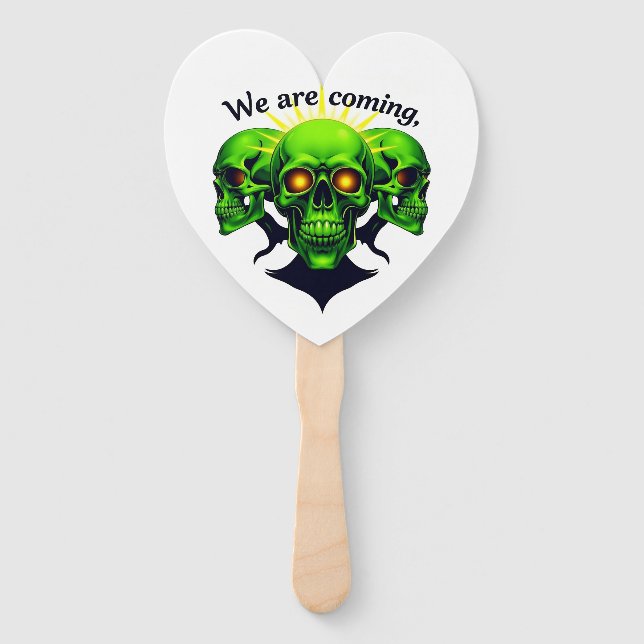We Are Coming: Power and Fear in One Design Hand Fan (Front)