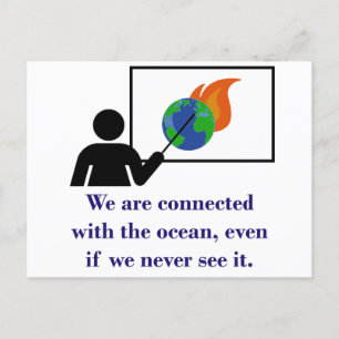 We Are Connected With The Ocean - Climate Change Q Postcard