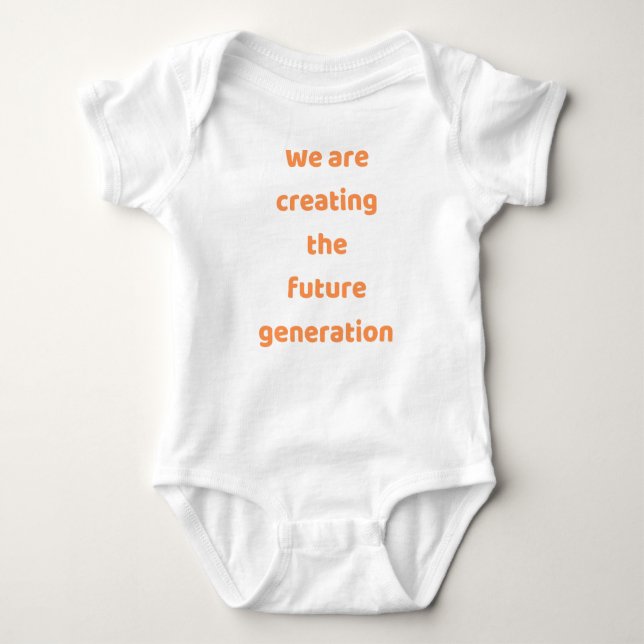 We are creating the new generation baby bodysuit (Front)