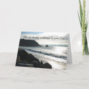 We are deeply saddened, Condolence Card