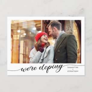 We Are Eloping Photo Announcement Postcard