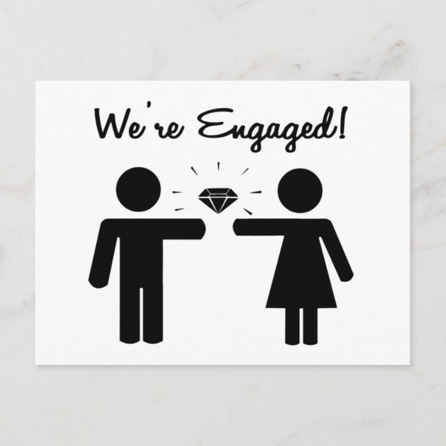 We Are Engaged Announcement Postcard (Front)