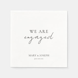 'We Are Engaged' Engagement Party Bridal Shower Napkin