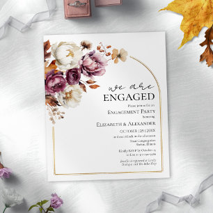 We are Engaged   Fall Engagement Party Invitation