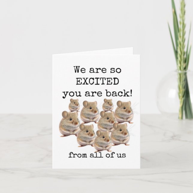 We Are Excited You Are Back, From All of Us Card (Front)