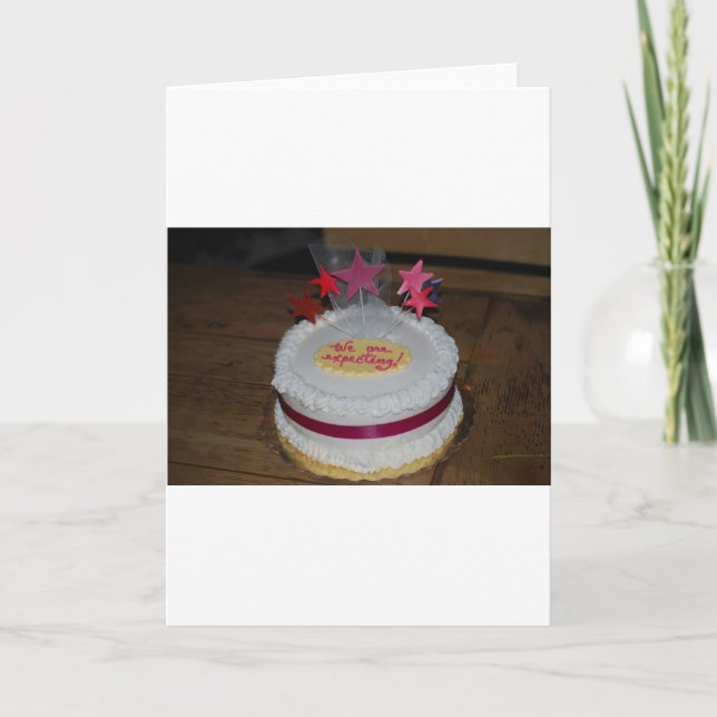 We Are Expecting Cake Announcement (Front)