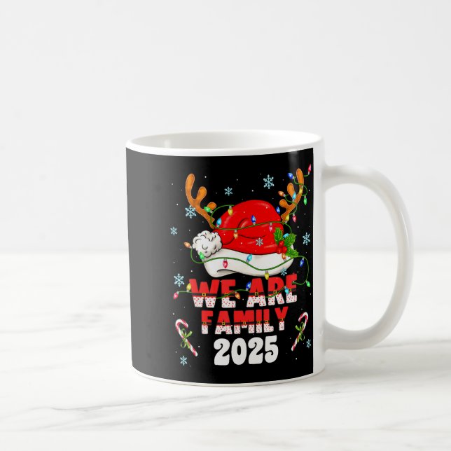 We Are Family 2025 Christmas Tree Santa Pjs Group  Coffee Mug (Right)