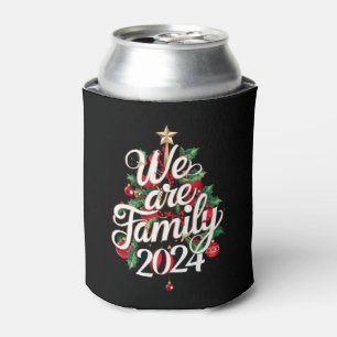 We Are Family Christmas 2024 Matching Pajama Can Cooler