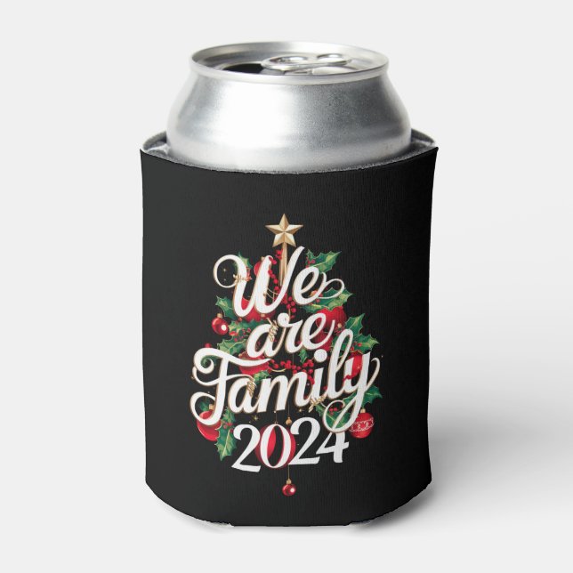 We Are Family Christmas 2024 Matching Pajama  Can Cooler (Can Front)