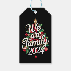 We Are Family Christmas 2024 Matching Pajama  Gift Tags