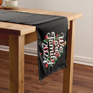 We Are Family Christmas 2024 Matching Pajama  Short Table Runner