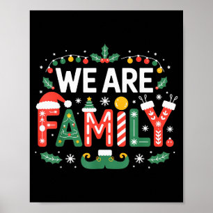 We Are Family Christmas 2025 Pajamas Funny Matchin Poster
