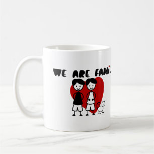 We Are Family - Gay family two men and cat Coffee Mug