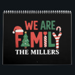 We Are Family Personalised Christmas Family Couple Calendar<br><div class="desc">We Are Family Personalised Christmas Family Couple</div>