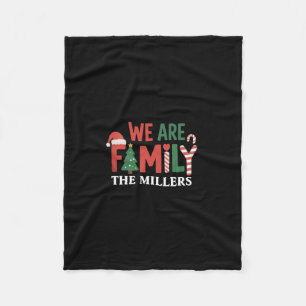 We Are Family Personalised Christmas Family Couple Fleece Blanket