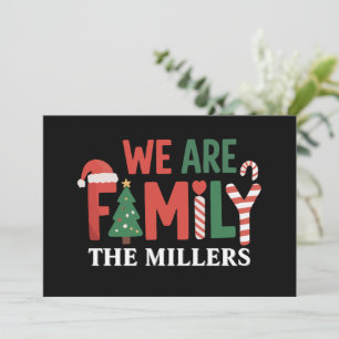 We Are Family Personalised Christmas Family Couple Holiday Card