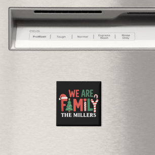 We Are Family Personalised Christmas Family Couple Magnet