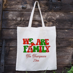We Are Family Personalised Matching Christmas 2024 Tote Bag