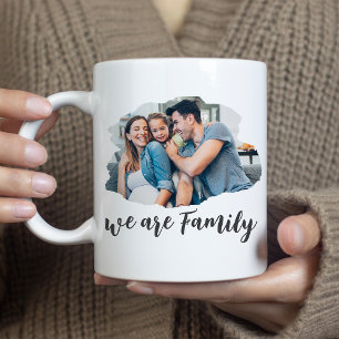 We Are Family Simple Family Photo Coffee Mug