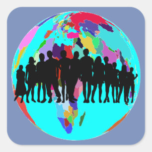 WE ARE FAMILY SQUARE STICKER