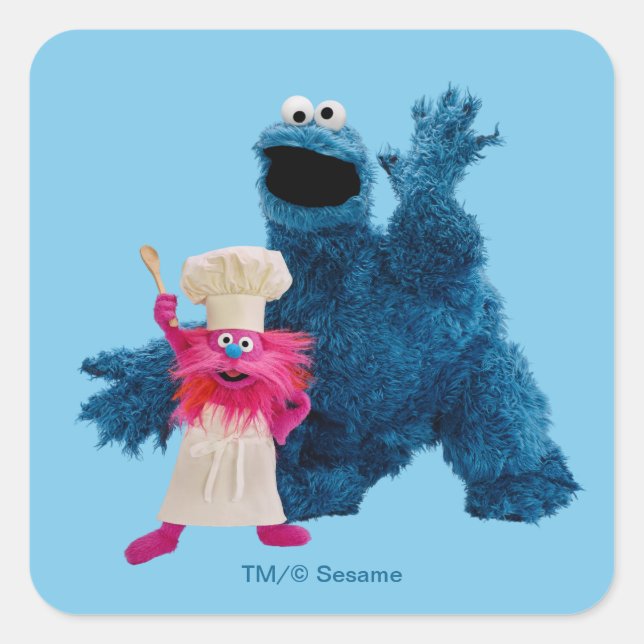 We Are Foodies | Classic Pose Square Sticker (Front)