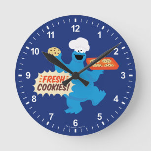 We Are Foodies   Fresh Cookies! Round Clock