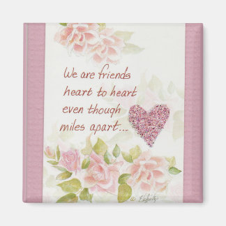 We are friends saying coloured art saying text magnet