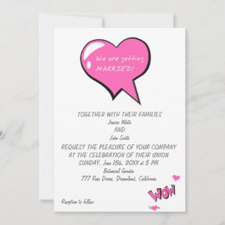 We are getting married! invitation