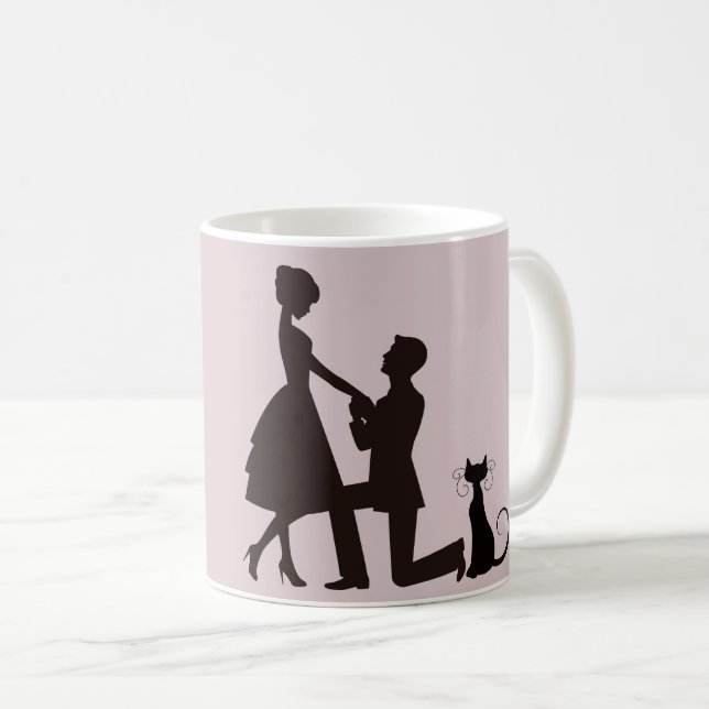 We are getting meowied / married ring mug (Front Right)