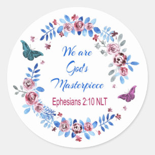 We Are God's Masterpiece Classic Round Sticker