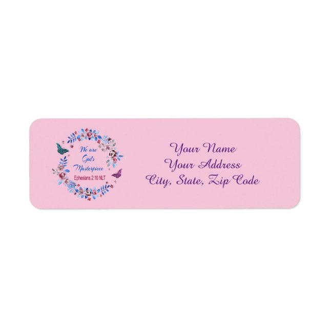 We Are God's Masterpiece Return Address Label (Front)