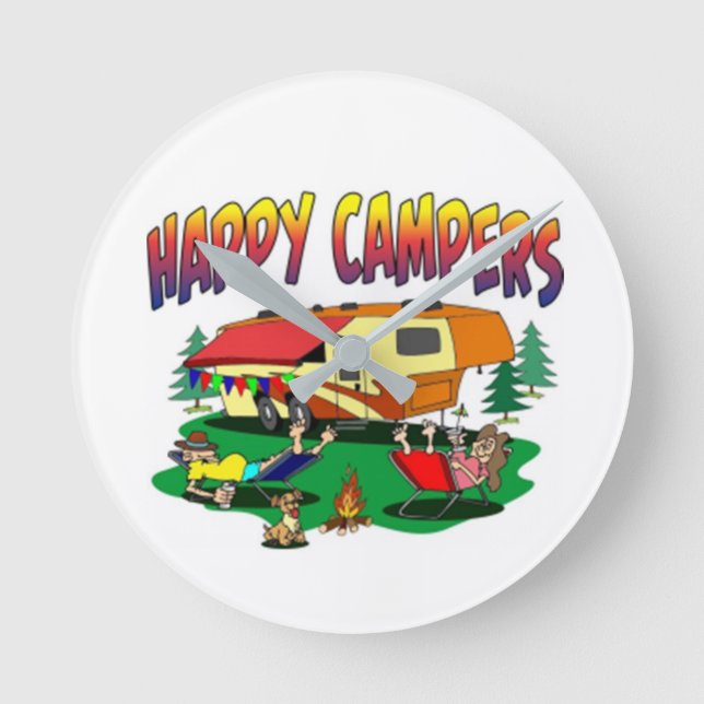****WE ARE HAPPY CAMPERS*** CLOCK (Front)