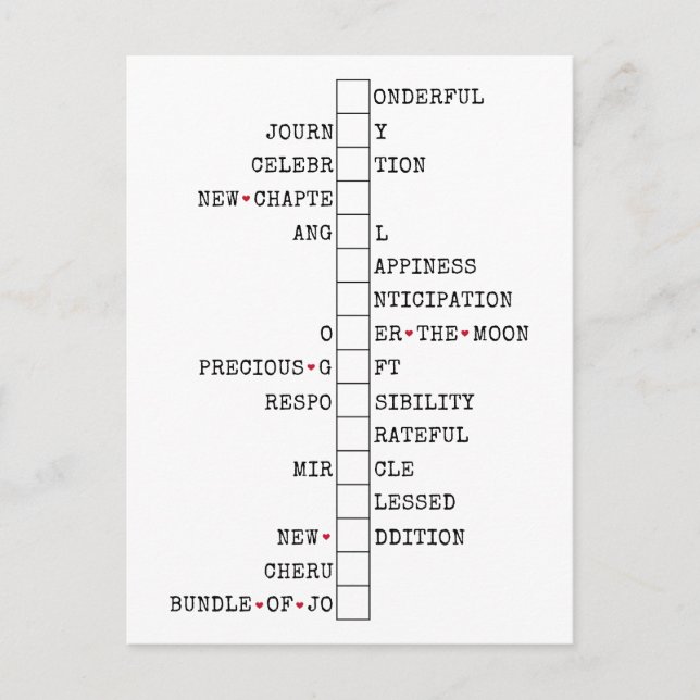 We Are Having A Baby - Fun Pregnancy Announcement  Postcard (Front)