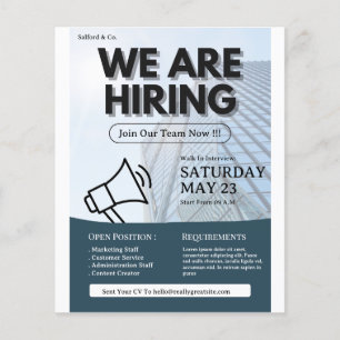 We are Hiring Flyer, Job Vacancy, Hiring Flyer